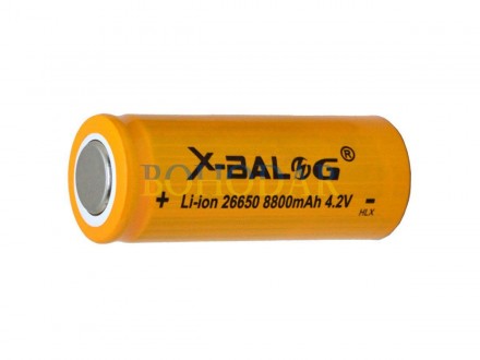 АКУМУЛЯТОР (АКУМУЛЯТОРНА БАТАРЕЙКА, БАТАРЕЯ)
X-BALOG 26650 8800 MAH
LI-ION 4.2V . . фото 3