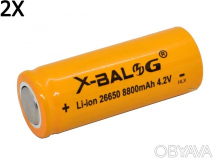 АКУМУЛЯТОР (АКУМУЛЯТОРНА БАТАРЕЙКА, БАТАРЕЯ)
X-BALOG 26650 8800 MAH
LI-ION 4.2V . . фото 1