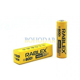 ПРОФЕСІЙНИЙ АКУМУЛЯТОР (АКУМУЛЯТОРНА БАТАРЕЙКА, БАТАРЕЯ)
RABLEX 14500 800 MAH OR. . фото 4