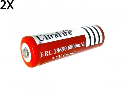 АКУМУЛЯТОР (АКУМУЛЯТОРНА БАТАРЕЙКА, БАТАРЕЯ)
ULTRAFIRE 18650 6800 MAH
2 ШТУКИ LI. . фото 2