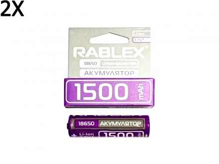 ПРОФЕСІЙНИЙ АКУМУЛЯТОР (АКУМУЛЯТОРНА БАТАРЕЙКА, БАТАРЕЯ)
RABLEX 18650 1500 MAH O. . фото 2