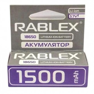 ПРОФЕСІЙНИЙ АКУМУЛЯТОР (АКУМУЛЯТОРНА БАТАРЕЙКА, БАТАРЕЯ)
RABLEX 18650 1500 MAH O. . фото 6