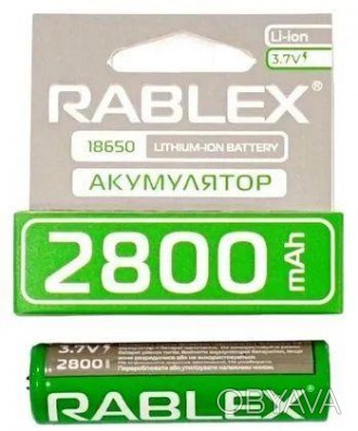 ПРОФЕСІЙНИЙ АКУМУЛЯТОР (АКУМУЛЯТОРНА БАТАРЕЙКА, БАТАРЕЯ)
RABLEX 18650 2800 MAH O. . фото 1