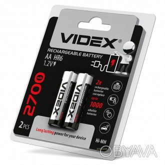 ПРОФЕСІЙНИЙ АКУМУЛЯТОР (АКУМУЛЯТОРНА БАТАРЕЙКА, БАТАРЕЯ)
VIDEX AA (HR6) 2700 MAH. . фото 1