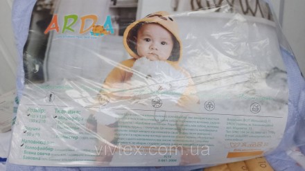 Ковдра дитяча мікрофібра ARDA 105х135 + подушка 50х50
Ковдра з легким і м'яким н. . фото 3