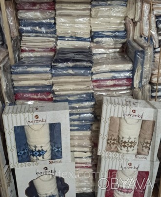 Набор полотенец 3шт. Турция
Наборы продаются в ассортименте, конкретные расцветк. . фото 1