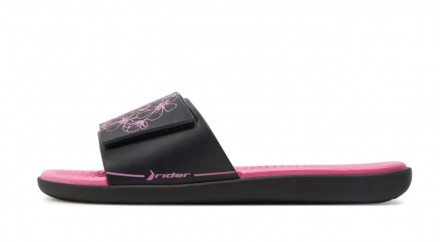Жіночі спортивні тапочки Rider Pool 83170 чорні з рожевим. Жіночі сланці від від. . фото 6