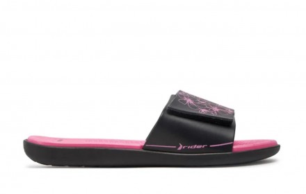 Жіночі спортивні тапочки Rider Pool 83170 чорні з рожевим. Жіночі сланці від від. . фото 5
