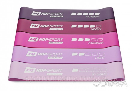 HS-L650RLP рожевого кольору від Hop-Sport - це набір з п'яти резинок з різним рі. . фото 1