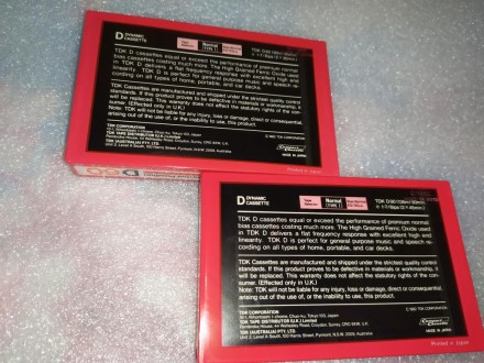 2 аудио кассеты TDK D 90 + TDK D 60 - 1982 г MADE IN JAPAN Запечатаны. . фото 4