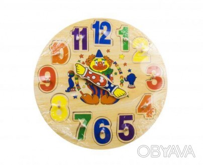 Деревянная игрушка "Часы". Служат для обучения детей времени. Кроме того, могут . . фото 1
