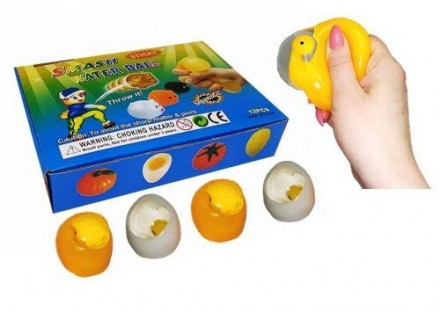 Набор антистресс игрушек в виде яйца, в котором плавает цыплёнок. Внутри игрушка. . фото 3