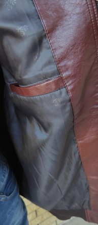 Куртка мужская очень больших размеров из экокожи высокого качества DIKAI. Тонкая. . фото 7