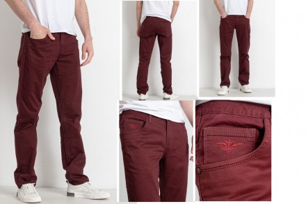Джинсы, брюки мужские коттоновые стрейчевые демисезонные FANGSIDA, Турция, 98% к. . фото 3