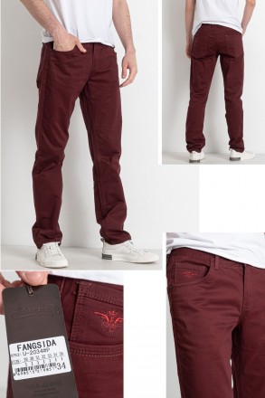 Джинсы, брюки мужские коттоновые стрейчевые демисезонные FANGSIDA, Турция, 98% к. . фото 2