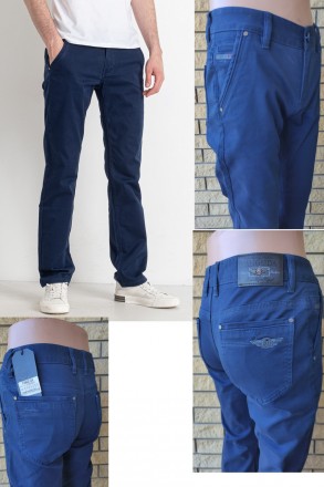 Джинсы, брюки мужские коттоновые стрейчевые демисезонные FANGSIDA, Турция, 98% к. . фото 2