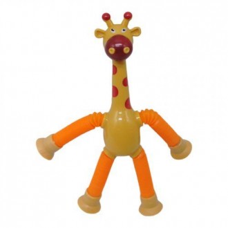 Оригинальная игрушка-антистресс "Поп Туб" (Pop Tube) в виде забавного жирафа. Ру. . фото 2