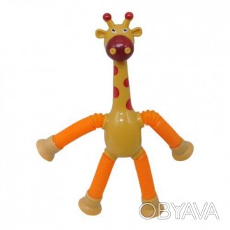 Оригинальная игрушка-антистресс "Поп Туб" (Pop Tube) в виде забавного жирафа. Ру. . фото 1