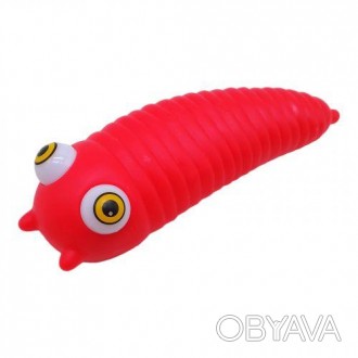 Оригинальная резиновая игрушка-антистресс "Popping eyes" в виде гусеницы. Если с. . фото 1