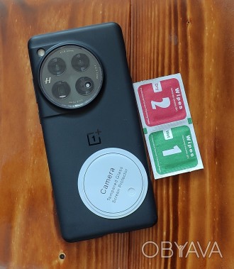Продаётся защита камер на OnePlus 12, прозрачное закалённое стекло. Данное стекл. . фото 1