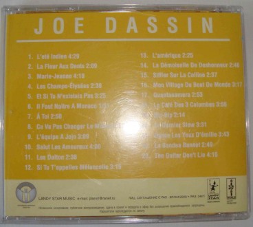 CD disk Joe Dassin – Chanson Planetмузыкальный диск 

Label:	Landy Star . . фото 7