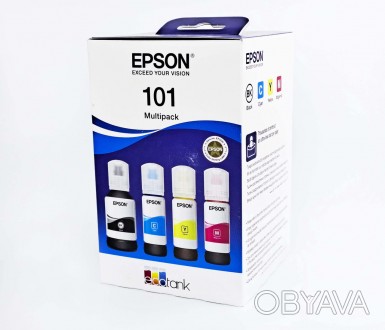 Набір з чотирьох контейнерів з чорнилом Epson 101 для:
Epson EcoTank L4100 / L41. . фото 1