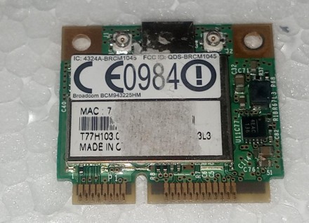 WIFI адаптер з ноутбука ACER ASPIRE 7551G 7741G Broadcom BCM943225HM T77H103

. . фото 6