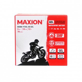 Мото акумулятор GEL YTX 5L-BS MAXION (12V, 5A). . фото 6