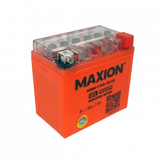 Мото акумулятор GEL YTX 5L-BS MAXION (12V, 5A). . фото 8