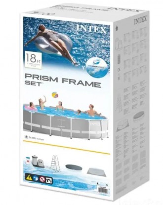 Бассейн Prism Frame Pool Intex 26732 - бассейн быстро устанавливается на горизон. . фото 6