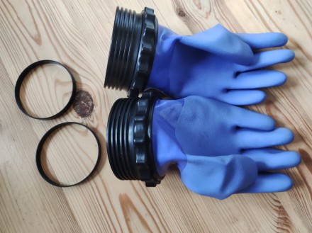Si-Tech Quick Dry сухие перчатки, система колец сухого гидрокостюма. . фото 2
