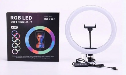 Воплотите свои творческие идеи в жизнь с помощью MJ30 Кольцевой лампы с RGB подс. . фото 10