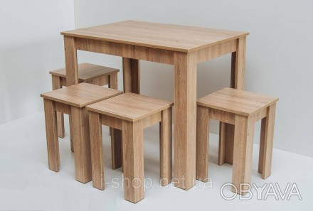 Обеденный стол "Кухонный" и 4 стула - прекрасное решение для Вашей кухни!Цвет: Д. . фото 1