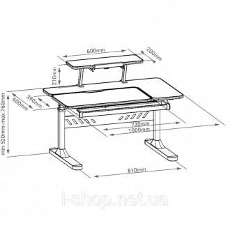 Комплект для подростка парта-трансформер Cubby Tulipa Grey + стул FunDesk SST3L . . фото 9