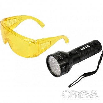 Комплект для поиска утечек хладагента фреона очки и ультрафиолетовая лампа. . фото 1