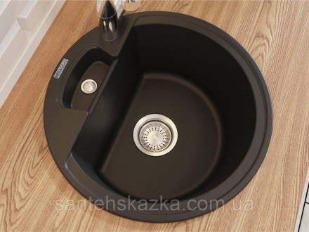 Кухонна мийка VALENCIA black на 80% складається з кварцевого піску та на 20% з п. . фото 6