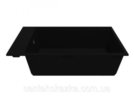 Кухонна мийка LAGOON 760 black на 80% складається з кварцевого піску та на 20% з. . фото 4