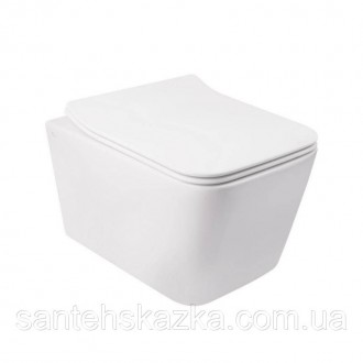 Унитаз подвесной Qtap Crow безободковый с сиденьем Soft-close QT05335170W. Одесса. фото 1 Унитаз подвесной Qtap Crow безободковый с сиденьем Soft-close QT05335170W. Одесса. фото 1