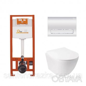 Комплект Qtap Jay Ultra Quiet подвесной QT07335177W с комплектом Nest инсталляци. . фото 1