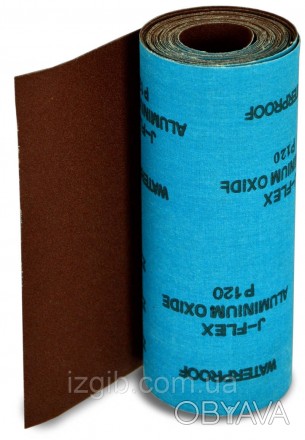 Бумага наждачная на тканевой основе, водост., 200 мм х 5м № 80, 5 м, код 718-620. . фото 1