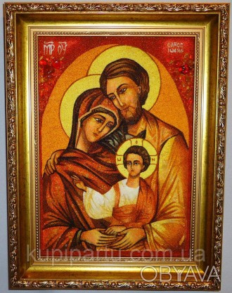 Икона представляет маленького Иисуса, Богородицу и Иосифа. Иисуса Христа, что об. . фото 1