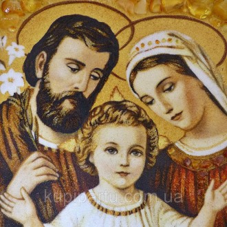 На изображении видны Христа спереди в детстве, а позади него родители напечатаны. . фото 3