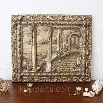 Картина объемная Итальянский дворик в бронзе – шикарная авторская работа, котора. . фото 2