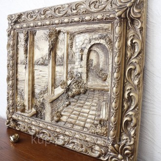Картина объемная Итальянский дворик в бронзе – шикарная авторская работа, котора. . фото 3