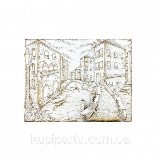 Барельеф малый Венеция мостик – объемная картина ручной работы из качественного . . фото 3