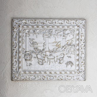 Картина рельефная «Италия. «Мрия» выполнена в белом цвете с позолотой из прочног. . фото 1