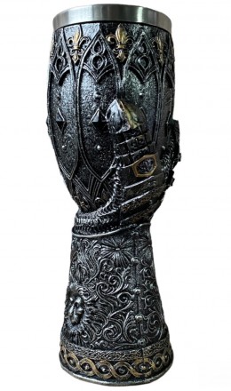  
Винтажный креативный королевский кубок Рука со Львом, бокал для украшения вече. . фото 8