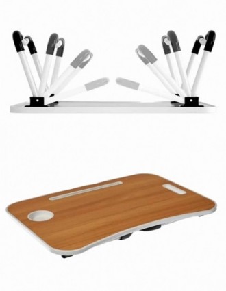 Портативный складной столик для ноутбука (коричневий)
Столик призначений для ком. . фото 3