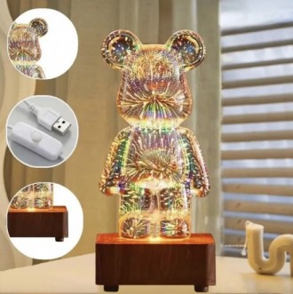 Представляем вам удивительный ночник в форме 3D-медведя с эффектом фейерверка, к. . фото 7