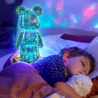 Представляємо вам дивовижний нічник у формі 3D-ведмедя з ефектом феєрверку, який. . фото 3